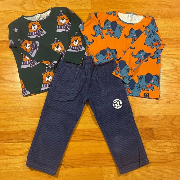 Kukukid Corduroys & Two Tops - Picture 1 of 8